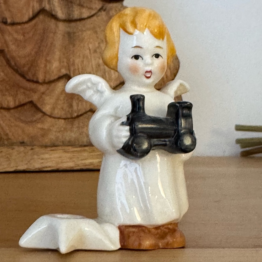 Vintage GOEBEL HUMMEL Germany ANGEL Toy Candle Holder